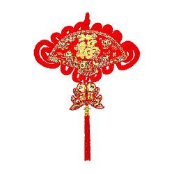 Китайский узел веер золото 70х100см, Богатство