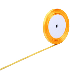 Лента атласная ярко-желтая 6 мм х 15 м