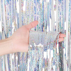 Занавес дождик 1 х 3 м, с блестками, Серебро