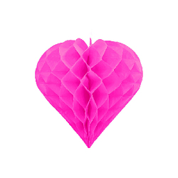 Бумажное украшение "Сердце" 20 см, малиновый